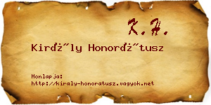 Király Honorátusz névjegykártya